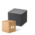Fordelspakning 4x D'Lite Veggbelysning Elingen Solar Svart Up & Down - 830 Varm Hvit | IP54