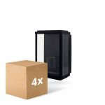 Fordelspakning 4x D'Lite Veggbelysning Arlo Svart | IP44 - Egnet for 1x E27