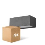 Fordelspakning 4x D'Lite Veggbelysning Bello Svart Up & Down 12W 850lm - 830 Varm Hvit| IP54
