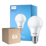 Fordelspakning 6x Philips Corepro LED Pære E27 Pære matt 10W 1055lm - 840 kald hvit | erstatter 75W