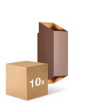 Fordelspakning 10x Nordlux Nico Veggbelysning Aluminium Rusten Up & Down | IP54 - Egnet for 2x GU10