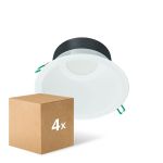 Fordelspakning 4x Philips LED downlight Coreline DN142B Aluminium Hvit 19.2W 2300lm 60D - 840 kald hvit | Utskjæring 200mm - IP20 - Hvit Reflektor