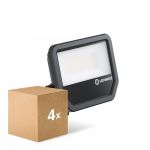 Fordelspakning 4x Ledvance LED Flomlys Aluminium Svart 41W/27W 4000lm/6000lm 100D - 840 Kald Hvit | IP66 - Symmetrisk