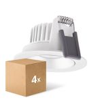 Fordelspakning 4x Ledvance LED spot Adjust Aluminium Hvit 8W 720lm 36D - 940 kald hvit | Utskjæring 68mm - IP20 - beste fargegjengivelse - dimbar