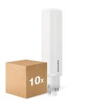 Fordelspakning 10x Philips CorePro PL-C LED 9.5W 1100lm - 840 Kald Hvit | 4-Stift - Erstatter 26W