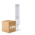 Fordelspakning 10x Ledvance Dulux-D LED 7W - 840 Kald Hvit | 2-Stift - Erstatter 18W