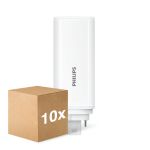Fordelspakning 10x Philips CorePro PL-T LED Pære HF 9W - 830 Varm Hvit | 4-Stift - Erstatter 26W