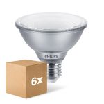 Fordelspakning 6x Philips Master Value LED Pære Reflektor E27 PAR30S 9.5W 760lm 25D - 930 Varm Hvit | Beste Fargegjengivelse - Dimbar - Erstatter 75W