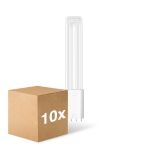 Fordelspakning 10x Ledvance Dulux-L LED 8W - 840 Kald Hvit | 4-Stift - Erstatter 18W