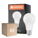 Fordelspakning 6x Ledvance Classic LED E27 Pære matt 10W 1055lm - 827 ekstra varm hvit | dimbar - erstatter 75W