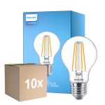 Fordelspakning 10x Philips Corepro LED Pære E27 Pære klar 8.5W 1055lm - 840 kald hvit | erstatter 75W