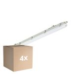 Fordelspakning 4x Philips LED Lyslister Vanntett Ledinaire WT065C 23/42W 2900/4800lm - 840 Kald Hvit | 120cm