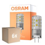 Fordelspakning 6x Osram Parathom LED Pin GY6.35 3.3W 470lm - 827 Ekstra Varm Hvit | Erstatter 40W