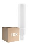 Fordelspakning 10x Ledvance Dulux-D LED 6W - 840 Kald Hvit | 4-Stift - Erstatter 13W