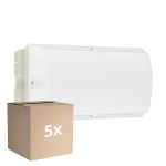 Fordelspakning 5x Philips LED Sikkerhet Ledinaire WL055V Hvit 6W 630lm - 840 Kald Hvit | 374x150mm - IP65 - Bevegelsessensor