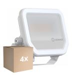 Fordelspakning 4x Ledvance LED Flomlys Aluminium Hvit 17W 2400lm 100D - 840 Kald Hvit | IP66 - Symmetrisk