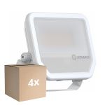 Fordelspakning 4x Ledvance LED Flomlys Aluminium Hvit 41W 6000lm 100D - 840 Kald Hvit | IP66 - Symmetrisk