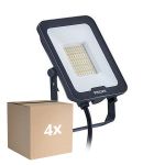 Fordelspakning 4x Philips LED Flomlys Ledinaire BVP167 30W 3600lm 110D - 830-840-865 CCT | IP65 - Symmetrisk