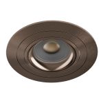 Noxion Innfelt Spot Logic MR16 Vippbar Skinnende Bronze | 92mm - Utskjæring 80mm - IP20 - Inkl. GU10 Sokkel