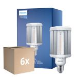 Fordelspakning 6x Philips TrueForce LED E27 HPL klar 42W 6000lm 360D - 840 kald hvit | erstatter 125W