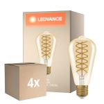 Fordelspakning 4x Osram Vintage 1906 LED E27 Edison Filament Gull 8.8W 806lm - 824 Ekstra Varm Hvit | Dimbar - Erstatter 60W