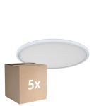 Fordelspakning 5x D'Lite Taklampe Luma Hvit 22W 2000lm - 827 Ekstra Varm Hvit | IP44 - 42cm