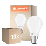 Fordelspakning 10x Ledvance Classic LED B22 Pære Matt 5.9W 806lm - 827 Ekstra Varm Hvit | Erstatter 60W