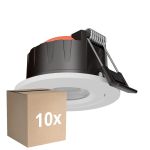 Fordelspakning 10x Ledvance LED Spot Combo Aluminium Svart 6W 600lm 60D - 927-930-940 CCT | 82mm - Utskjæring 68mm - IP65 - Dimbar