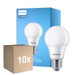Fordelspakning 10x Philips Corepro LED Pære E27 Pære matt 4.9W 470lm - 840 kald hvit | erstatter 40W