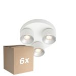 Fordelspakning 6x Nordlux Pitcher Spot Metall Hvit | Egnet for 3x GU10