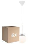 Fordelspakning 6x Nordlux Café Pendel Lampe Glass Hvit | Egnet for E27