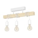 Eglo Taklampe Townshend Stål Hvit Tre | IP20 - Egnet for 3x E27 