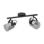 Eglo Taklampe Berregas Stål Svart Krom | IP20 - Egnet for 2x E27 