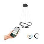 Eglo Pendel Lampe Lobinero-Z Aluminium Stål Svart 40W 6100lm - 830-865 Innstillbar Hvit | IP20 - Zigbee Dimbar