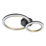 Eglo Taklampe Calliera Stål Svart, Messing 12W 1500lm - 830 Varm Hvit | Dimbar