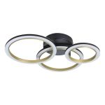 Eglo Taklampe Calliera Stål Svart, Messing 20W 2500lm - 830 Varm Hvit | Dimbar