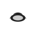 Noxion LED Downlight Hera Flat Innfelt Svart 9W 900lm 80D - 827-830-840 CCT | 132mm - Utskjæring 120mm