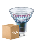 Fordelspakning 10x Philips MASTER LED Spot ExpertColor GU10 PAR16 5.5W 375lm 36D - 930 varm hvit | beste fargegjengivelse - dimbar - erstatter 50W