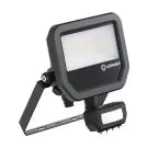 Ledvance LED Flomlys Aluminium Svart 17W 2400lm 100D - 840 Kald Hvit | IP65 - Bevegelses- Og Lyssensor - Symmetrisk