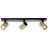 Brilliant Marty Taklampe Aluminium Sandete Svart Gull 15W 1050lm - 830 Varm Hvit | Inkl. 3x GU10