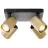 Brilliant Marty Taklampe Aluminium Sandete Svart Gull 20W 1400lm - 830 Varm Hvit | Inkl. 4x GU10