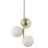 Nordlux Lilly Pendel Lampe Metall Messing | Egnet for 3x E14