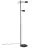Nordlux Clyde Gulvlampe Metall Svart 8W 350lm - 827 Ekstra Varm Hvit | 3-Trinn Dimbar