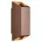 Nordlux Nico Veggbelysning Aluminium Rusten Up & Down | IP54 - Egnet for 2x GU10