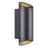 Nordlux Nico Veggbelysning Aluminium Svart Up & Down | IP54 - Egnet for 2x GU10
