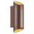 Nordlux Nico Veggbelysning Aluminium Rusten Up & Down | IP54 - Egnet for 2x GU10