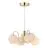 Nordlux Franca Pendel Lampe 4-Spot Metall og Glass Messing | Egnet for 4x E14