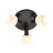 Nordlux Milford Taklampe Glass Mini 3-Rondel Svart | Egnet for 3x E14