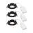Fordelspakning 3x Nordlux Downlight Monolo Svart 4.8W 450lm 36D - 830 Varm Hvit | 82mm - IP20 - 3-Trinn Dimbar