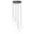Emibig Pendel Lampe Royal Stål Svart | Egnet for 4x E14 - Max 10W